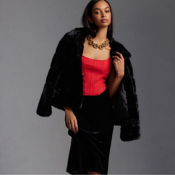 Anthropologie • Red strapless bustier top - Picture 2 of 5